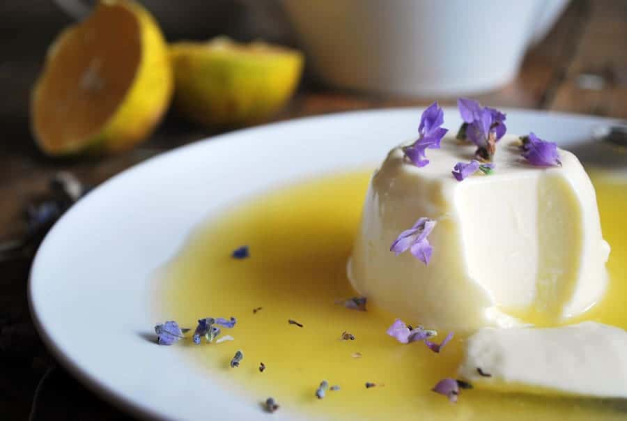 panna cotta de lavanda