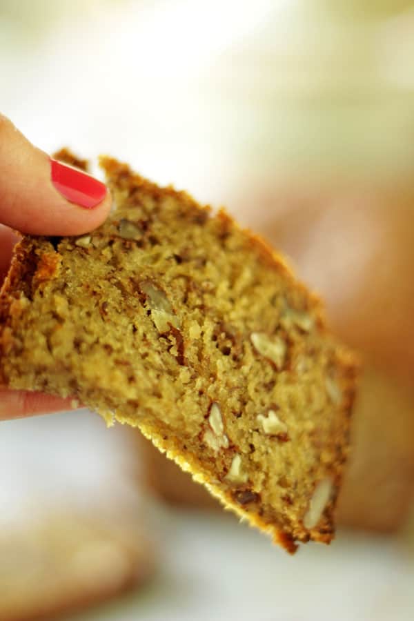 Slice of banana bread