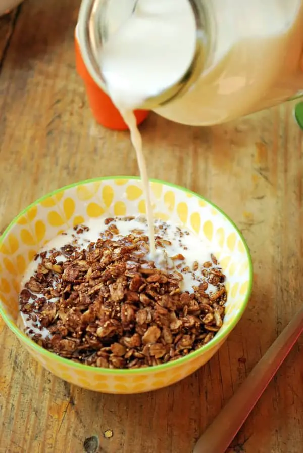 Cereal de chocolate, sin azucares refinadas, con avena y una variedad de semillas las cuales aportan muchísimos nutrientes. Una receta fácil de hacer y deliciosa. 