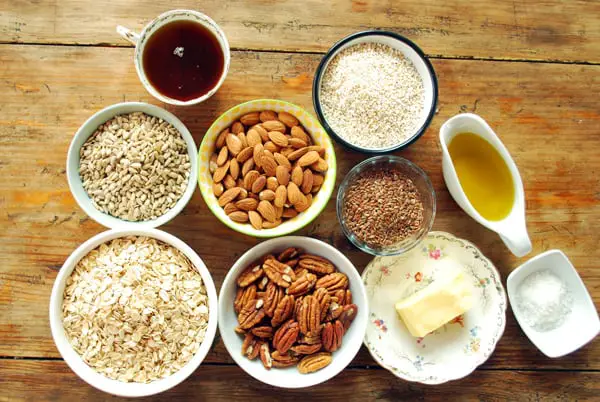 Ingredientes para hacer granola
