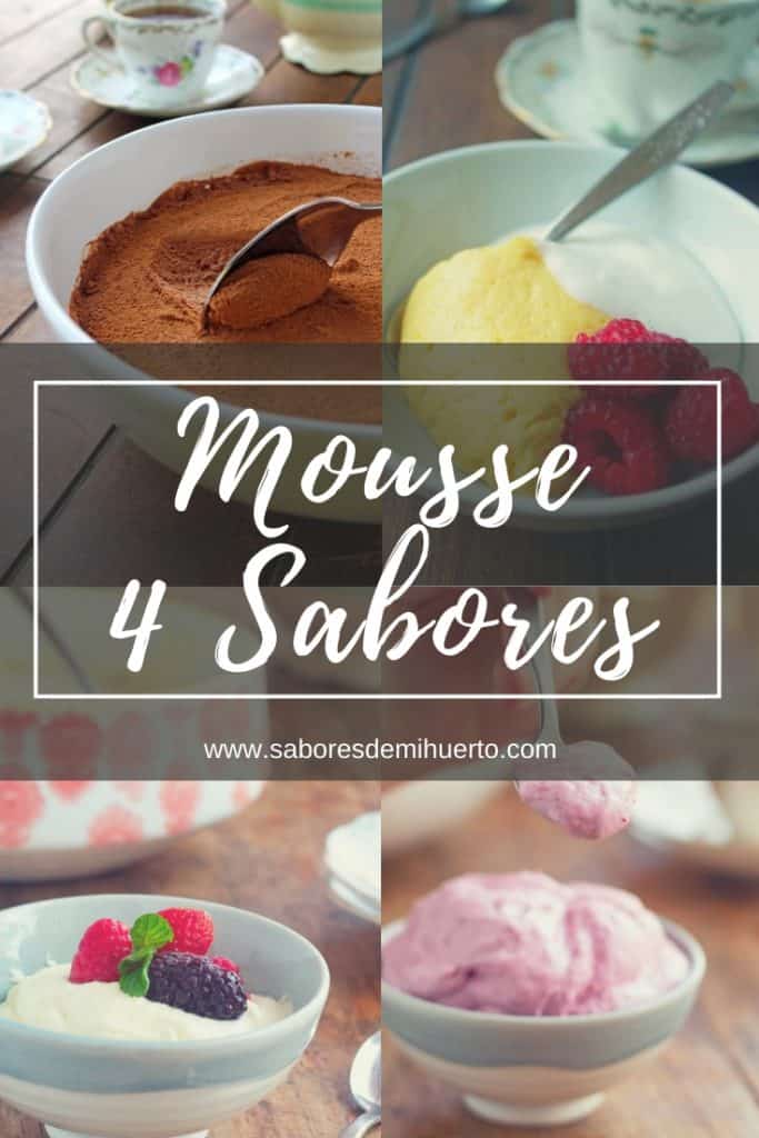 4 imágenes de 4 diferentes mousse.