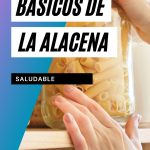 cartel con letras que dicen ¨básicos de la alacena¨