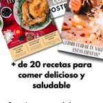 imegenes de una revista navideña para descragar con un texto que dice, mas de 20 recetas para comer delicioso y saludable