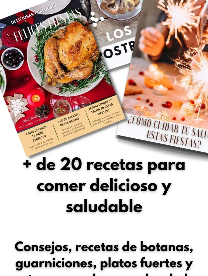 imegenes de una revista navideña para descragar con un texto que dice, mas de 20 recetas para comer delicioso y saludable